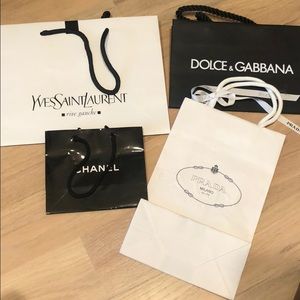 YSL Prada Chanel D&G paper bags